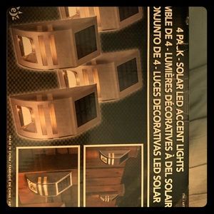 4 pack outdoor  solar led accent lights